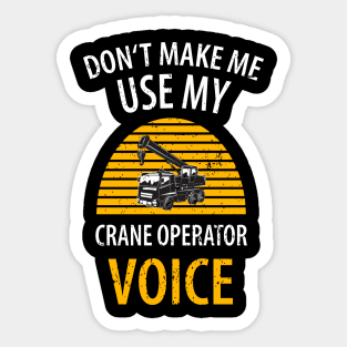 crane driver father father's day construction work Sticker